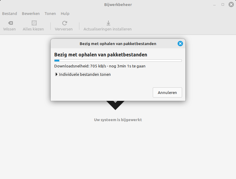 Bijwerkbeheer systeemkern installatie
