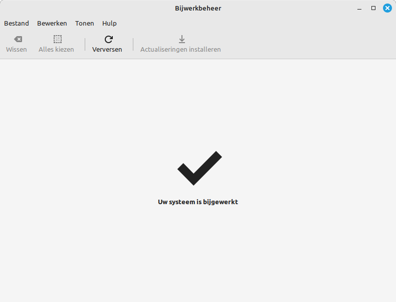 Bijwerkbeheer klaar