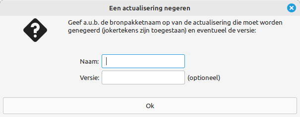 Actualisering negeren