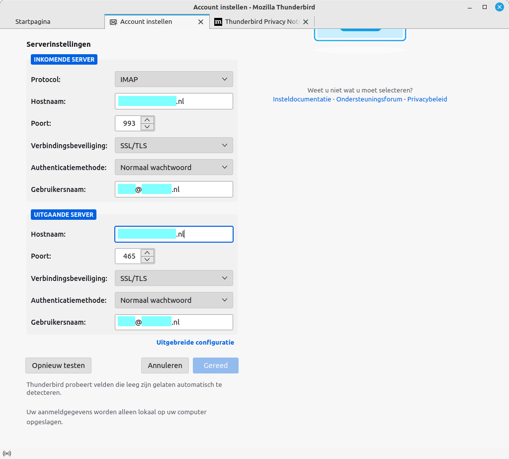 Handmatig configureren