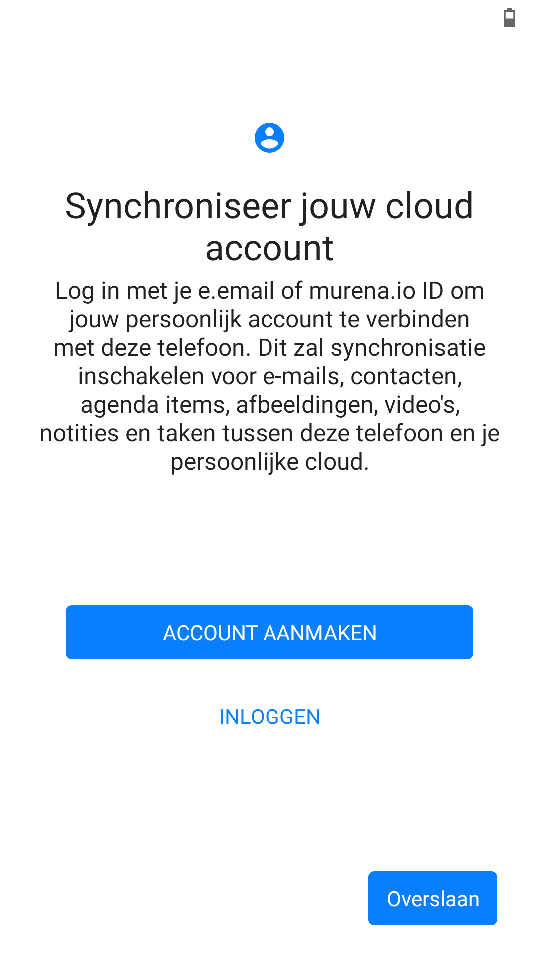 Initiële instellingen cloud