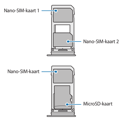 Kaarthouder S9/S9+ dual SIM