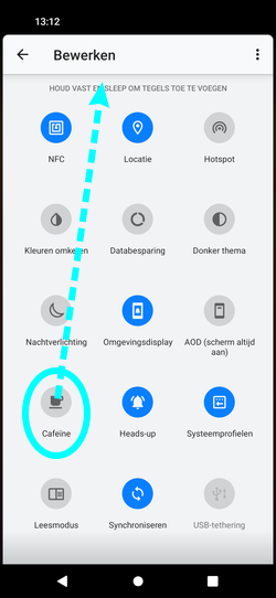 Tiles bewerken Cafeine