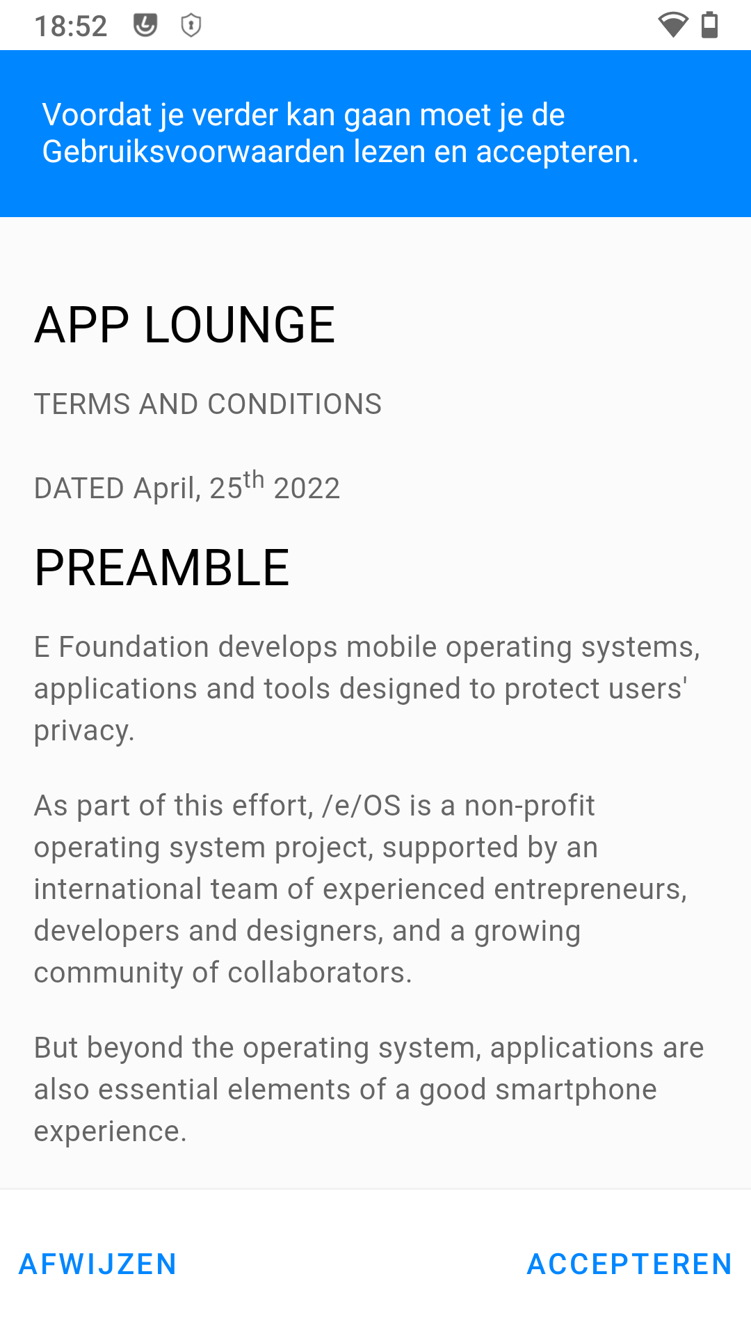 Eerste keer App Lounge